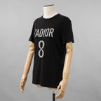 Christiian Dior クリスチャンディオール / 18AW J’Adior 8 半袖Tシャツ / コットン リネン ジャージー / B43Т03TС428 / size S (BLACK) レディース