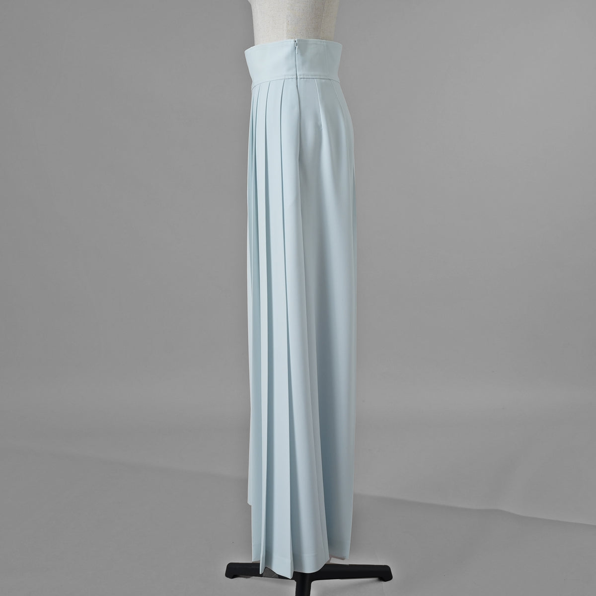 ADEAM アディアム / 美品 23SS ニット シアーシフォンスリーブ ドッキング トップス / プリーツワイドパンツ セットアップ / 43413 ASK0X 07VT-2 / 43515 ASP0X0T / size S (LIGHT BLUE) レディース 352125-izm