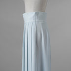 ADEAM アディアム / 美品 23SS ニット シアーシフォンスリーブ ドッキング トップス / プリーツワイドパンツ セットアップ / 43413 ASK0X 07VT-2 / 43515 ASP0X0T / size S (LIGHT BLUE) レディース 352125-izm