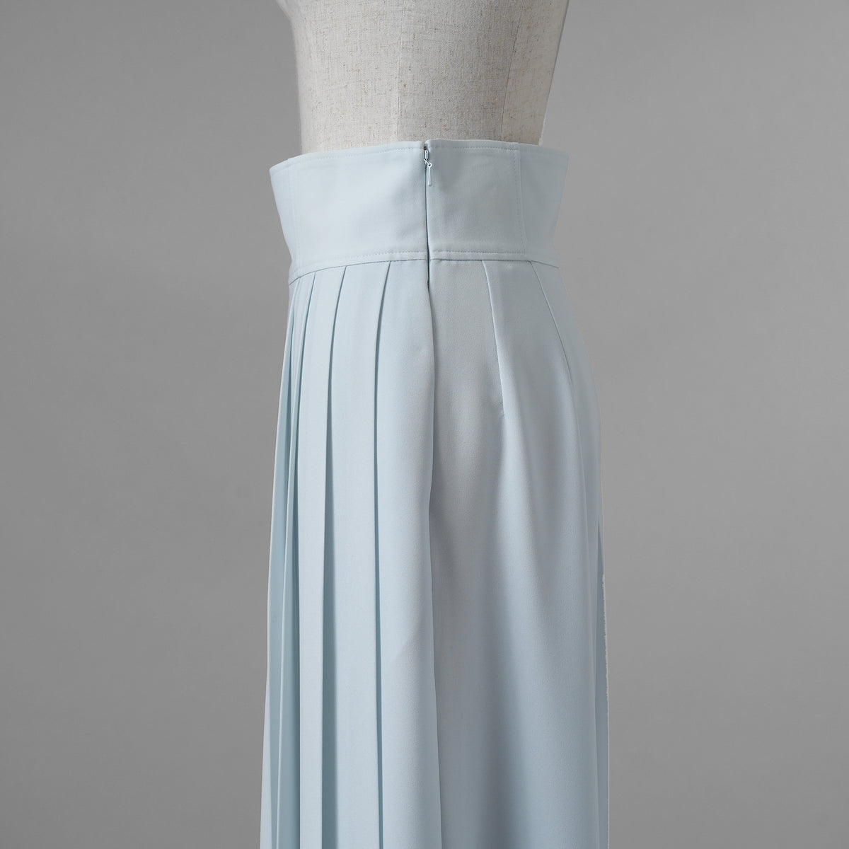 ADEAM アディアム / 美品 23SS ニット シアーシフォンスリーブ ドッキング トップス / プリーツワイドパンツ セットアップ / 43413 ASK0X 07VT-2 / 43515 ASP0X0T / size S (LIGHT BLUE) レディース 352125-izm