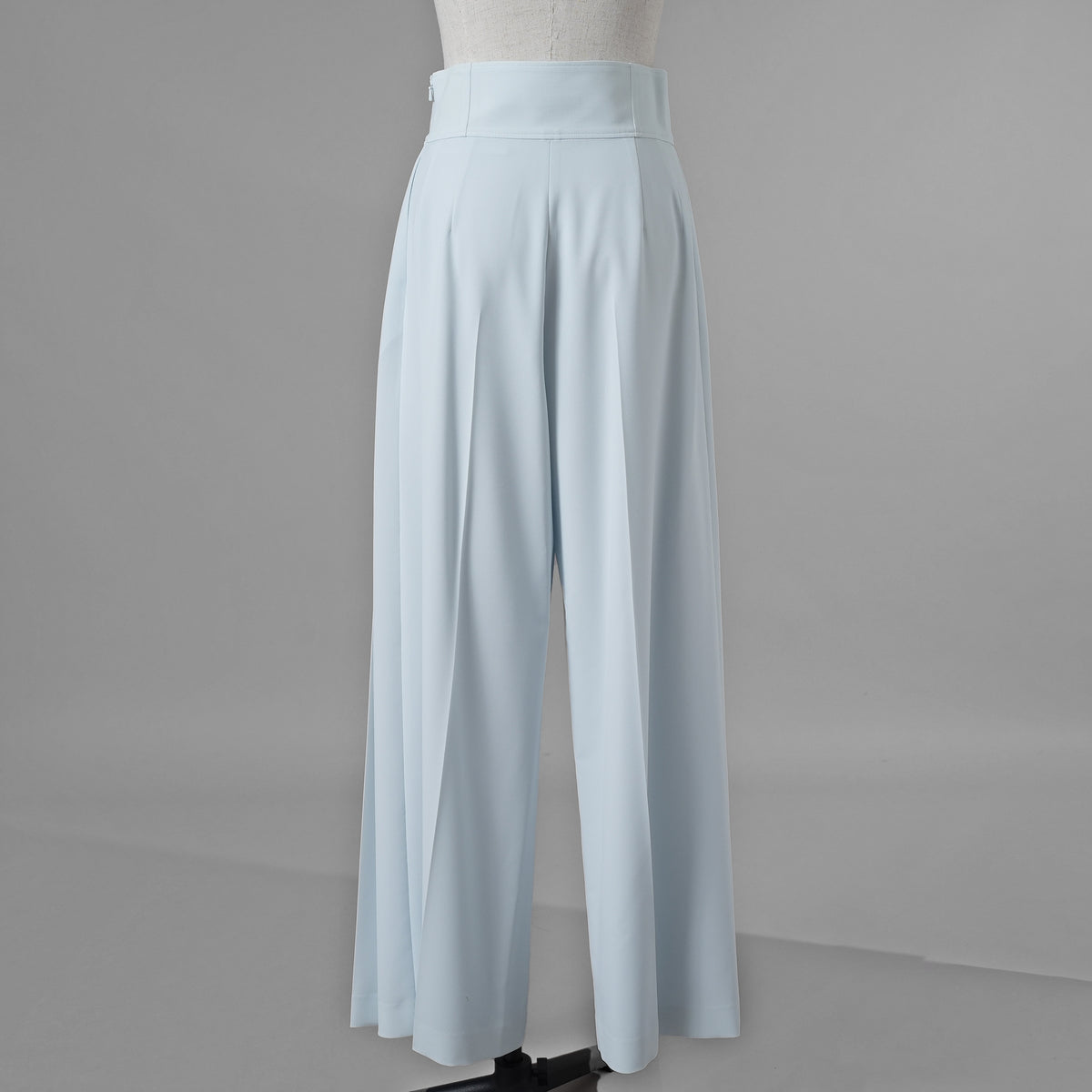 ADEAM アディアム / 美品 23SS ニット シアーシフォンスリーブ ドッキング トップス / プリーツワイドパンツ セットアップ / 43413 ASK0X 07VT-2 / 43515 ASP0X0T / size S (LIGHT BLUE) レディース 352125-izm