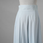 ADEAM アディアム / 美品 23SS ニット シアーシフォンスリーブ ドッキング トップス / プリーツワイドパンツ セットアップ / 43413 ASK0X 07VT-2 / 43515 ASP0X0T / size S (LIGHT BLUE) レディース 352125-izm