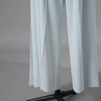 ADEAM アディアム / 美品 23SS ニット シアーシフォンスリーブ ドッキング トップス / プリーツワイドパンツ セットアップ / 43413 ASK0X 07VT-2 / 43515 ASP0X0T / size S (LIGHT BLUE) レディース 352125-izm