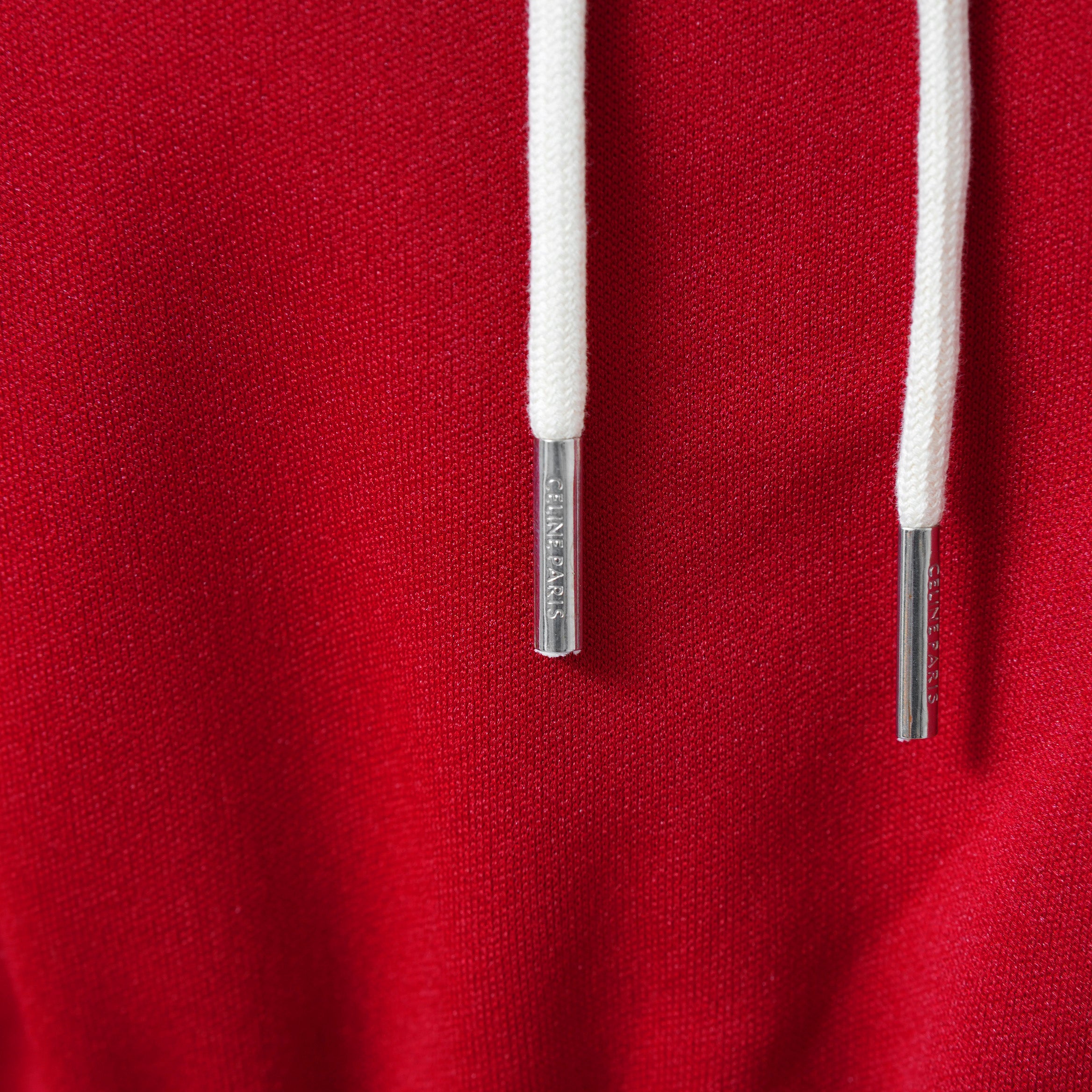 CELINE セリーヌ / 美品 22AW  エディ期  / ロゴパッチ クロップドフーディ / パーカー / 2Y779121O / size S (RED) レディース