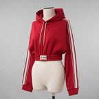CELINE セリーヌ / 美品 22AW  エディ期  / ロゴパッチ クロップドフーディ / パーカー / 2Y779121O / size S (RED) レディース