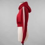CELINE セリーヌ / 美品 22AW  エディ期  / ロゴパッチ クロップドフーディ / パーカー / 2Y779121O / size S (RED) レディース