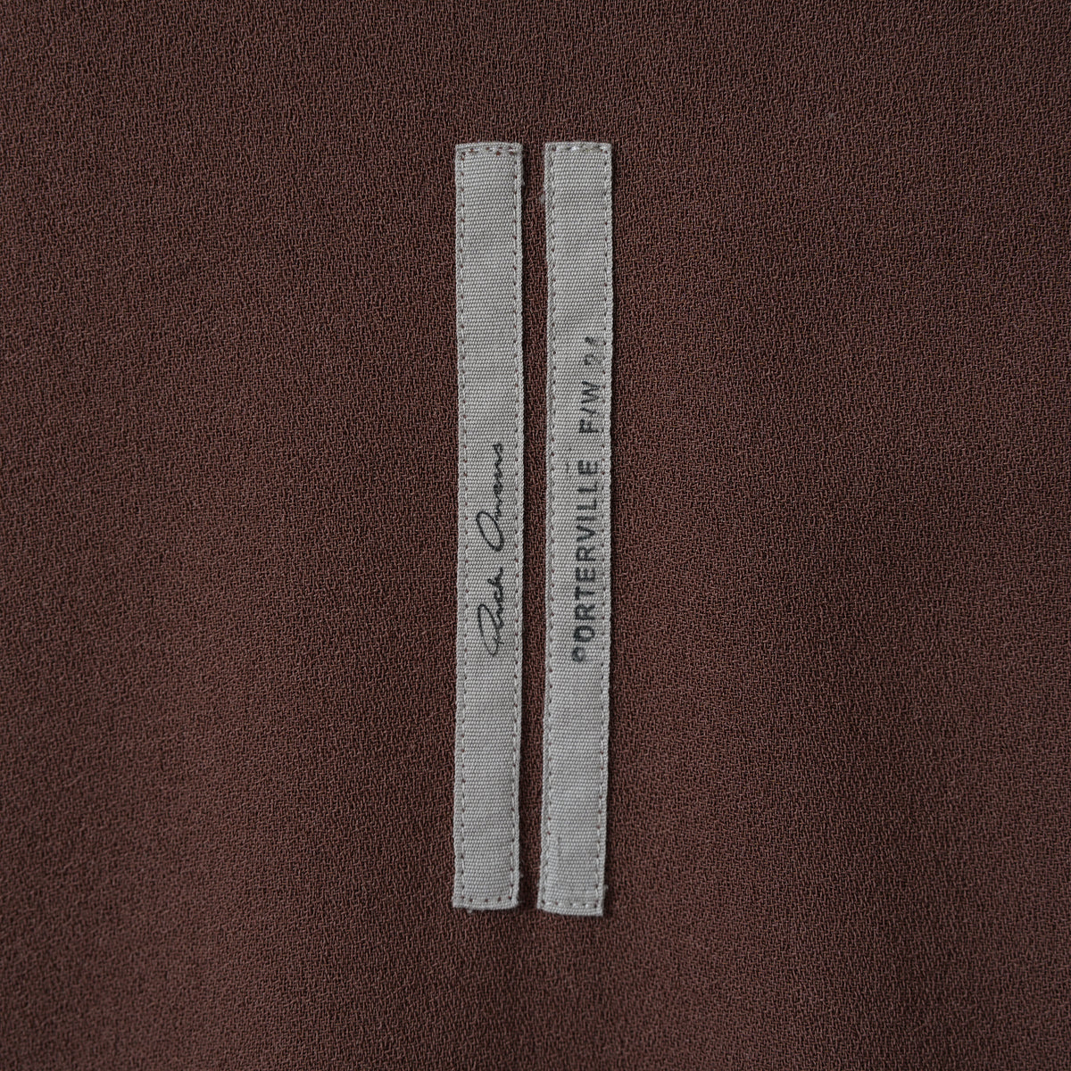 Rick Owens リックオウエンス / 美品 24FW PORTERVILLE / Oversized Faun Shirt オーバーサイズ ファウン 長袖シャツ / RU02D6293-WA / size 44 (THROAT) 352150-in-ue