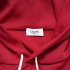 CELINE セリーヌ / 美品 22AW  エディ期  / ロゴパッチ クロップドフーディ / パーカー / 2Y779121O / size S (RED) レディース