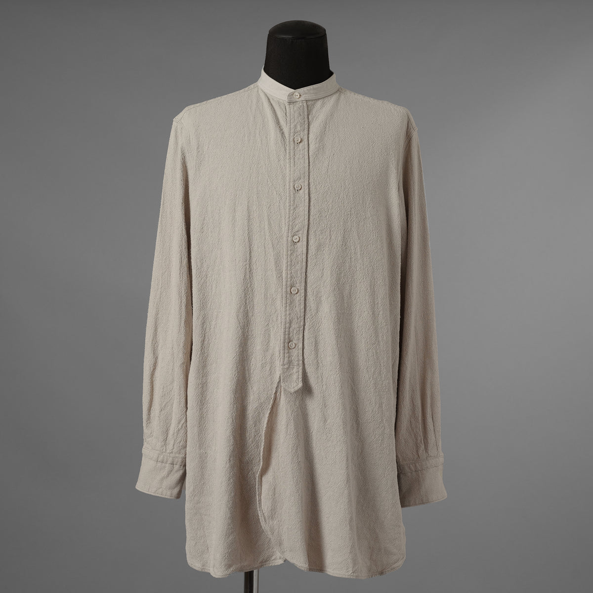 SUS-SOUS シュスー / 美品 22SS オフィサーシャツ 長袖シャツ / 07-SS01112 / size9 (NATURAL)  123054-alm
