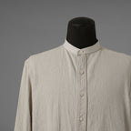 SUS-SOUS シュスー / 美品 22SS オフィサーシャツ 長袖シャツ / 07-SS01112 / size9 (NATURAL)  123054-alm