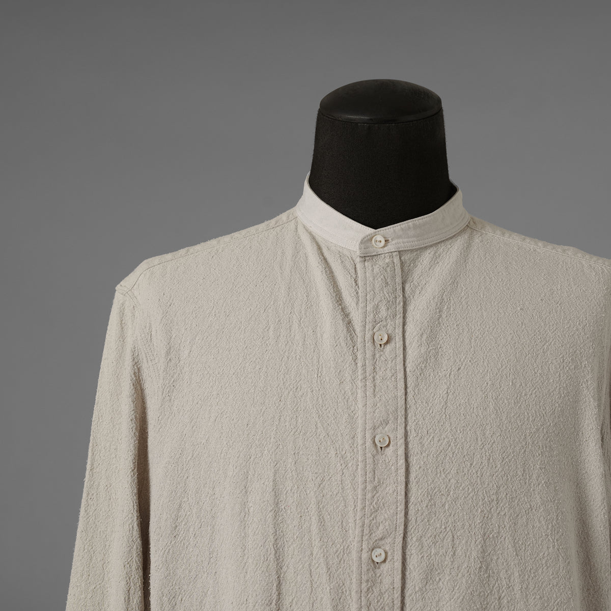 SUS-SOUS シュスー / 美品 22SS オフィサーシャツ 長袖シャツ / 07-SS01112 / size9 (NATURAL)  123054-alm