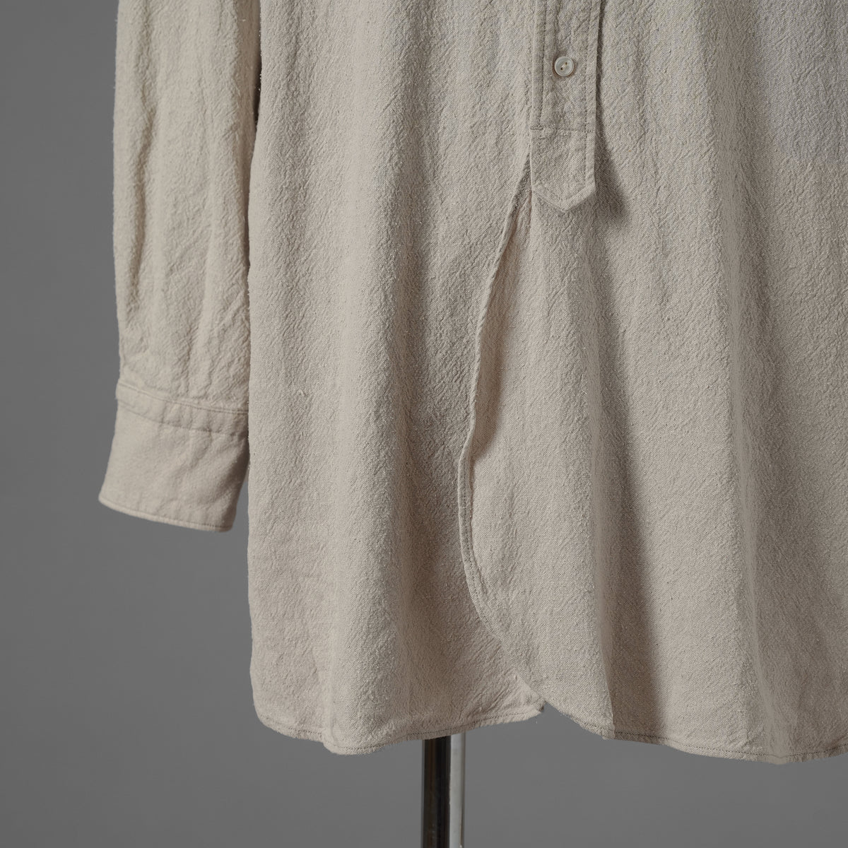 SUS-SOUS シュスー / 美品 22SS オフィサーシャツ 長袖シャツ / 07-SS01112 / size9 (NATURAL)  123054-alm