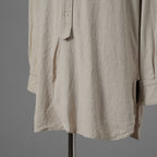 SUS-SOUS シュスー / 美品 22SS オフィサーシャツ 長袖シャツ / 07-SS01112 / size9 (NATURAL)  123054-alm