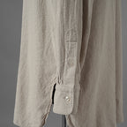 SUS-SOUS シュスー / 美品 22SS オフィサーシャツ 長袖シャツ / 07-SS01112 / size9 (NATURAL)  123054-alm