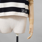 LOUIS VUITTON ルイヴィトン / 21SS マリニエールボートニットトップ  LVロゴパッチ トップス / RW222JOF7 FNKW04 / size XS (WHITE × NAVY) レディース