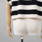 LOUIS VUITTON ルイヴィトン / 21SS マリニエールボートニットトップ  LVロゴパッチ トップス / RW222JOF7 FNKW04 / size XS (WHITE × NAVY) レディース