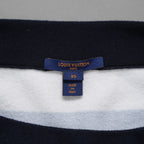LOUIS VUITTON ルイヴィトン / 21SS マリニエールボートニットトップ  LVロゴパッチ トップス / RW222JOF7 FNKW04 / size XS (WHITE × NAVY) レディース