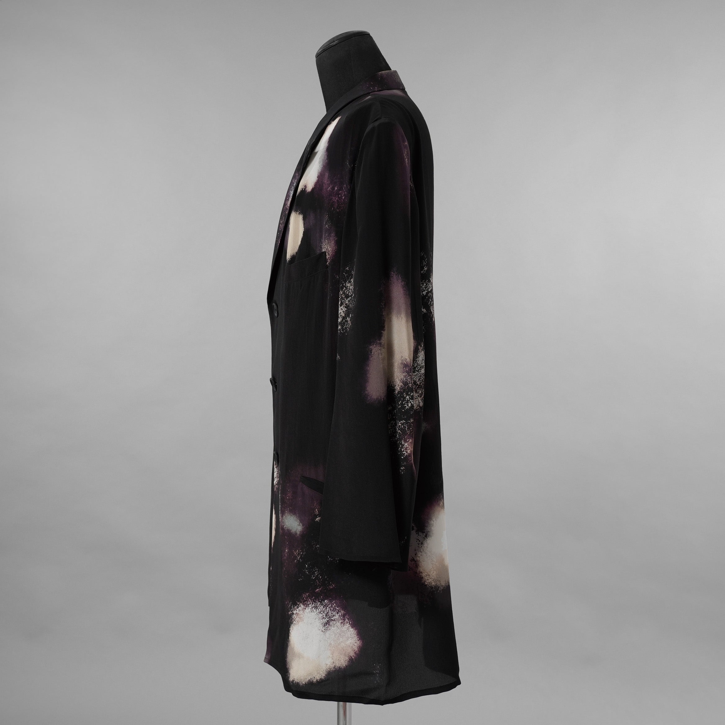 Yohji Yamamoto POUR HOMME ヨウジヤマモト プールオム / 美品 25SS COLOR SCHEME PRINT JACKET シルクジャケット/ HP-J67-828-1-03 / size 2 (BLACK)