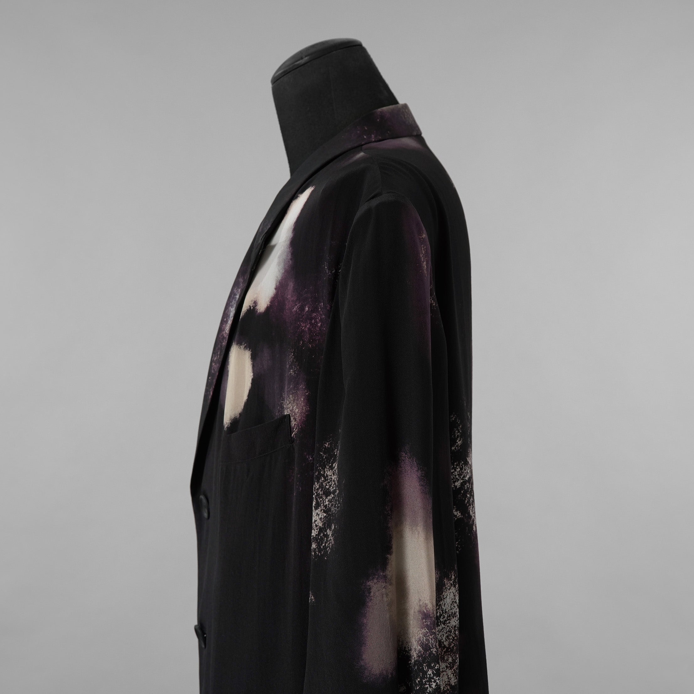 Yohji Yamamoto POUR HOMME ヨウジヤマモト プールオム / 美品 25SS COLOR SCHEME PRINT JACKET シルクジャケット/ HP-J67-828-1-03 / size 2 (BLACK)