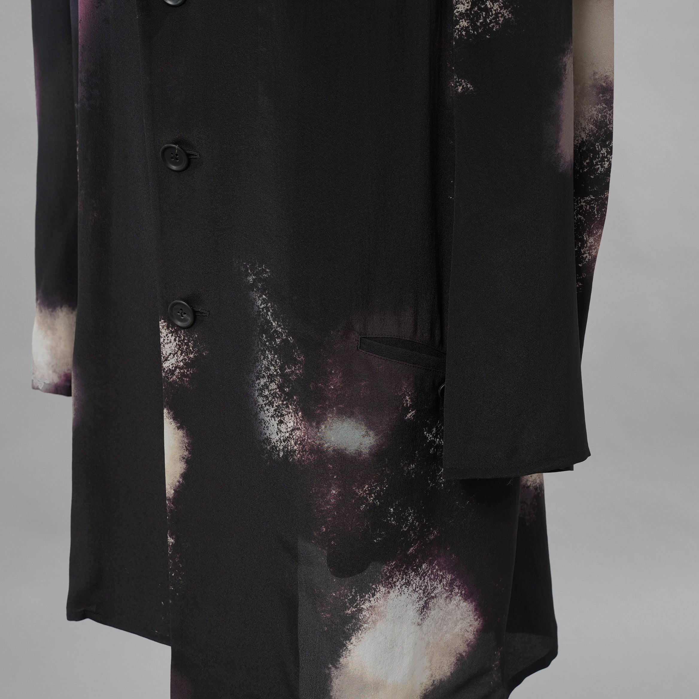 Yohji Yamamoto POUR HOMME ヨウジヤマモト プールオム / 美品 25SS COLOR SCHEME PRINT JACKET シルクジャケット/ HP-J67-828-1-03 / size 2 (BLACK)