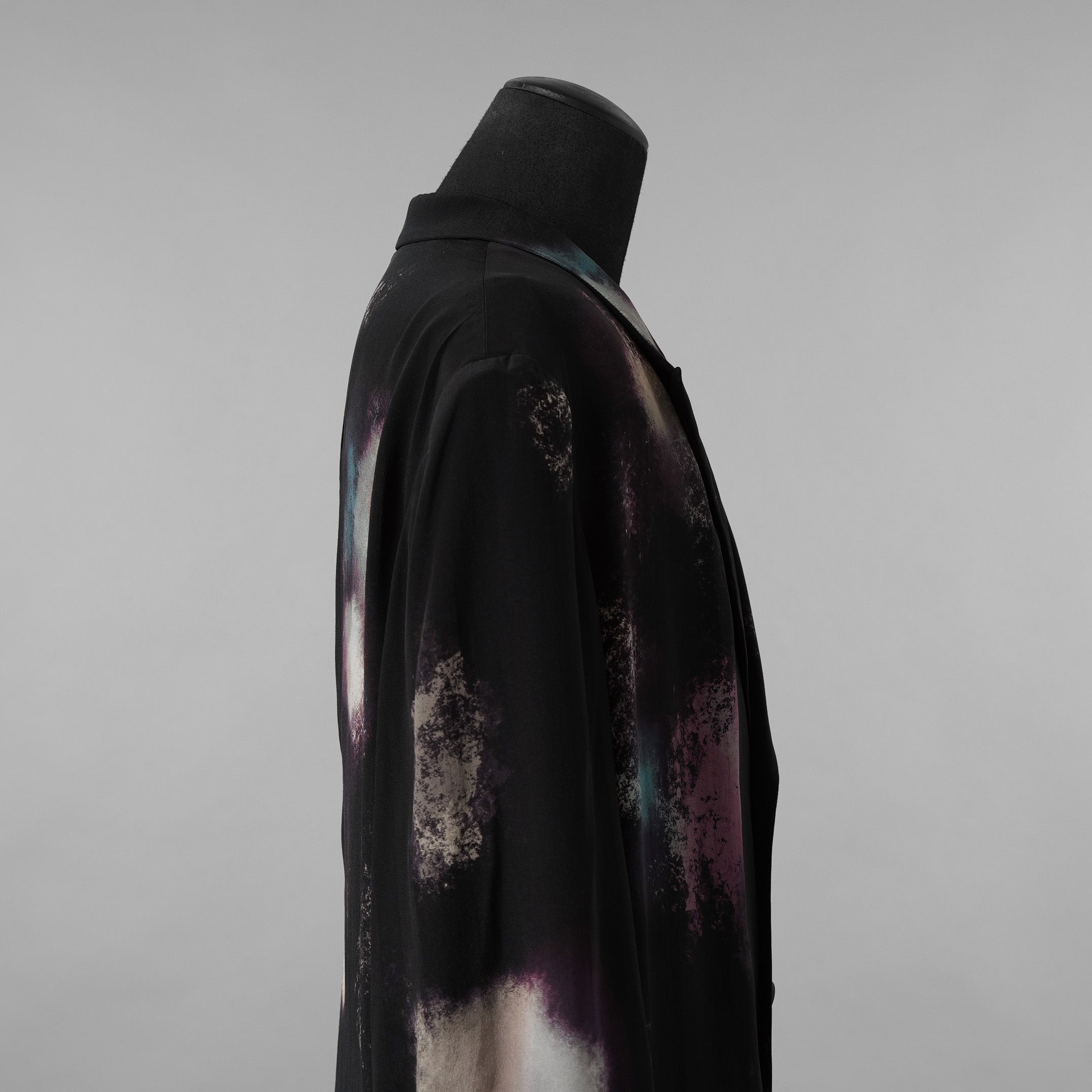 Yohji Yamamoto POUR HOMME ヨウジヤマモト プールオム / 美品 25SS COLOR SCHEME PRINT JACKET シルクジャケット/ HP-J67-828-1-03 / size 2 (BLACK)