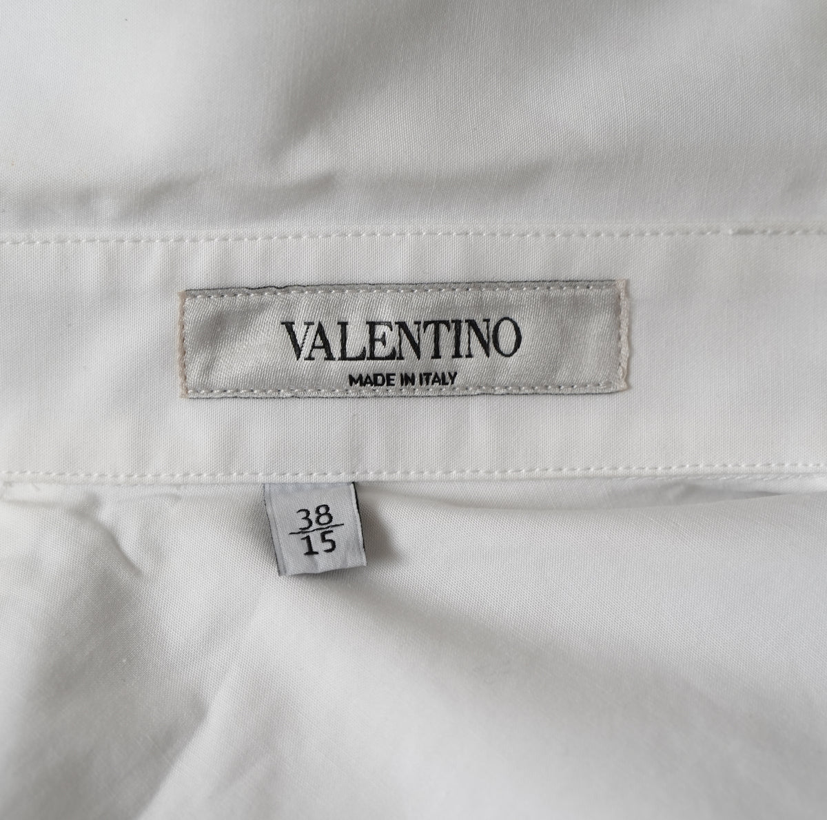VALENTINO ヴァレンティノ / 20AW ホワイトコットンポプリンシャツ 長袖シャツ / UV3ABE704 / size 38 (WHITE) 352146-in-ue