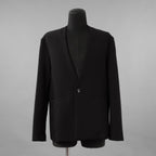 5351POUR LES HOMMES 5351プール・オム / 26SS TRストレッチ ツイル ノーカラー ジャケット / 0249-80-82006 / size 48 (BLACK)