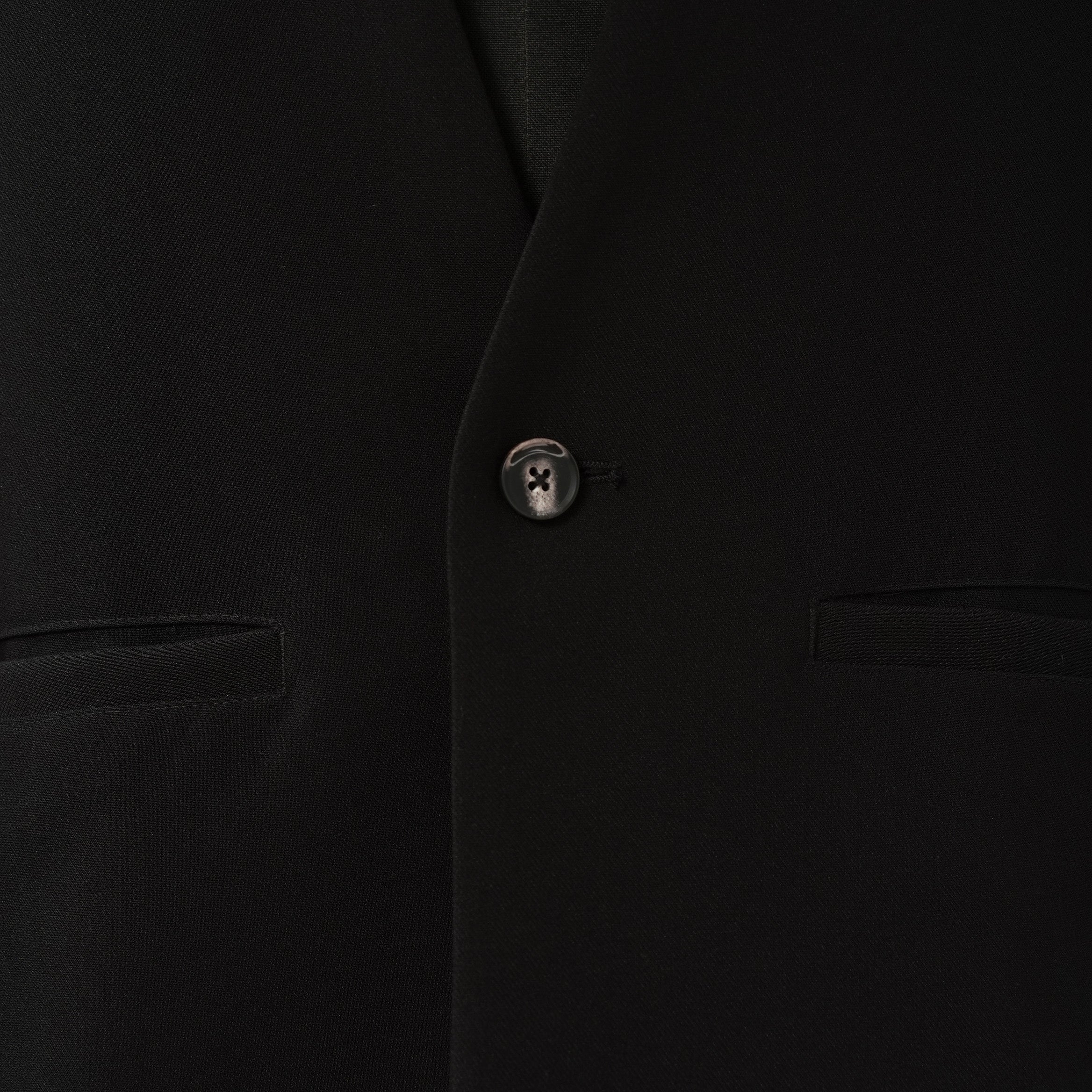 5351POUR LES HOMMES 5351プール・オム / 26SS TRストレッチ ツイル ノーカラー ジャケット / 0249-80-82006 / size 48 (BLACK)