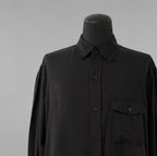 Yohji Yamamoto POUR HOMME ヨウジヤマモト プールオム / 25SS トリプルカラーシャツ / ３枚襟 長袖シャツ / HP-B14-200 / size 2 (BLACK)