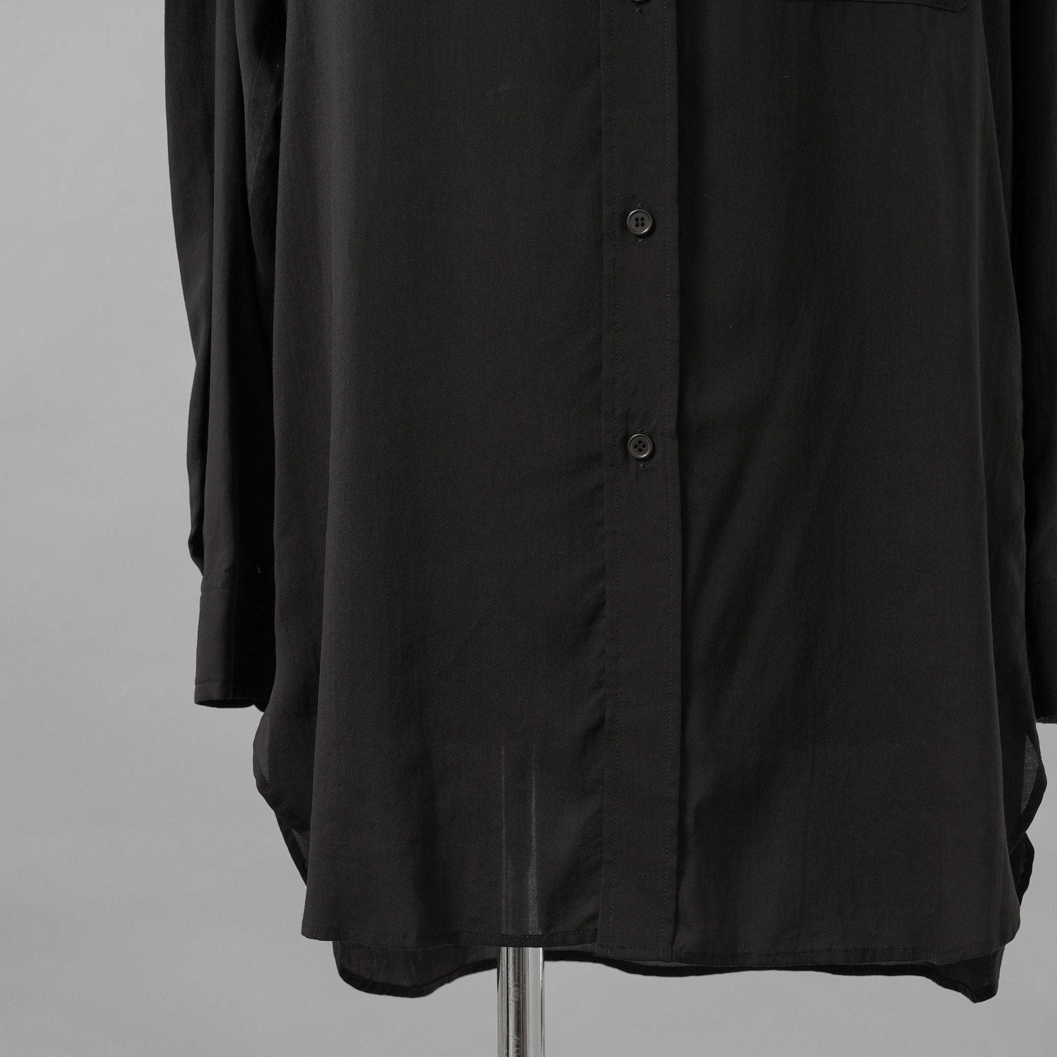 Yohji Yamamoto POUR HOMME ヨウジヤマモト プールオム / 25SS トリプルカラーシャツ / ３枚襟 長袖シャツ / HP-B14-200 / size 2 (BLACK)