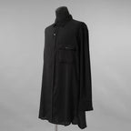 Yohji Yamamoto POUR HOMME ヨウジヤマモト プールオム / 25SS トリプルカラーシャツ / ３枚襟 長袖シャツ / HP-B14-200 / size 2 (BLACK)
