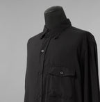 Yohji Yamamoto POUR HOMME ヨウジヤマモト プールオム / 25SS トリプルカラーシャツ / ３枚襟 長袖シャツ / HP-B14-200 / size 2 (BLACK)