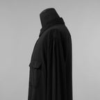 Yohji Yamamoto POUR HOMME ヨウジヤマモト プールオム / 25SS トリプルカラーシャツ / ３枚襟 長袖シャツ / HP-B14-200 / size 2 (BLACK)