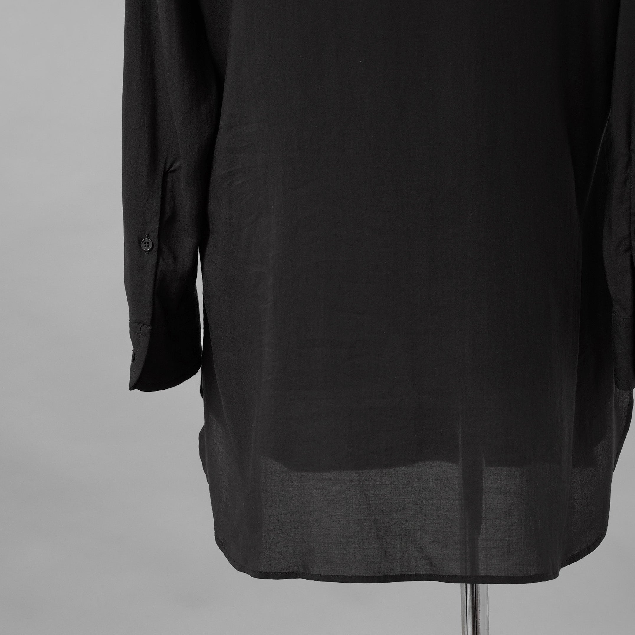 Yohji Yamamoto POUR HOMME ヨウジヤマモト プールオム / 25SS トリプルカラーシャツ / ３枚襟 長袖シャツ / HP-B14-200 / size 2 (BLACK)
