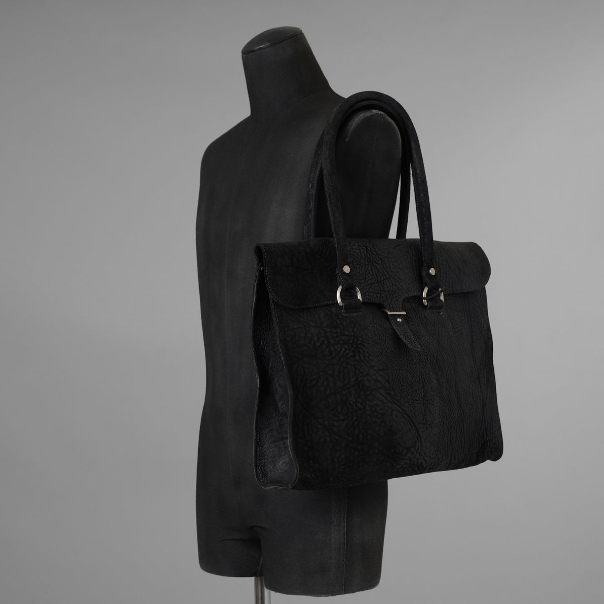 新品 incarnation インカネーション / 24SS HORSE BUTT RG LEATHER BAG TOTO WB-3 UNLINED WITH MEDIUM PURSE レザー バッグ / 13R-9780 / BLACK 352152-in-ue