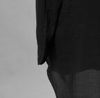 Yohji Yamamoto POUR HOMME ヨウジヤマモト プールオム / 25SS トリプルカラーシャツ / ３枚襟 長袖シャツ / HP-B14-200 / size 2 (BLACK)