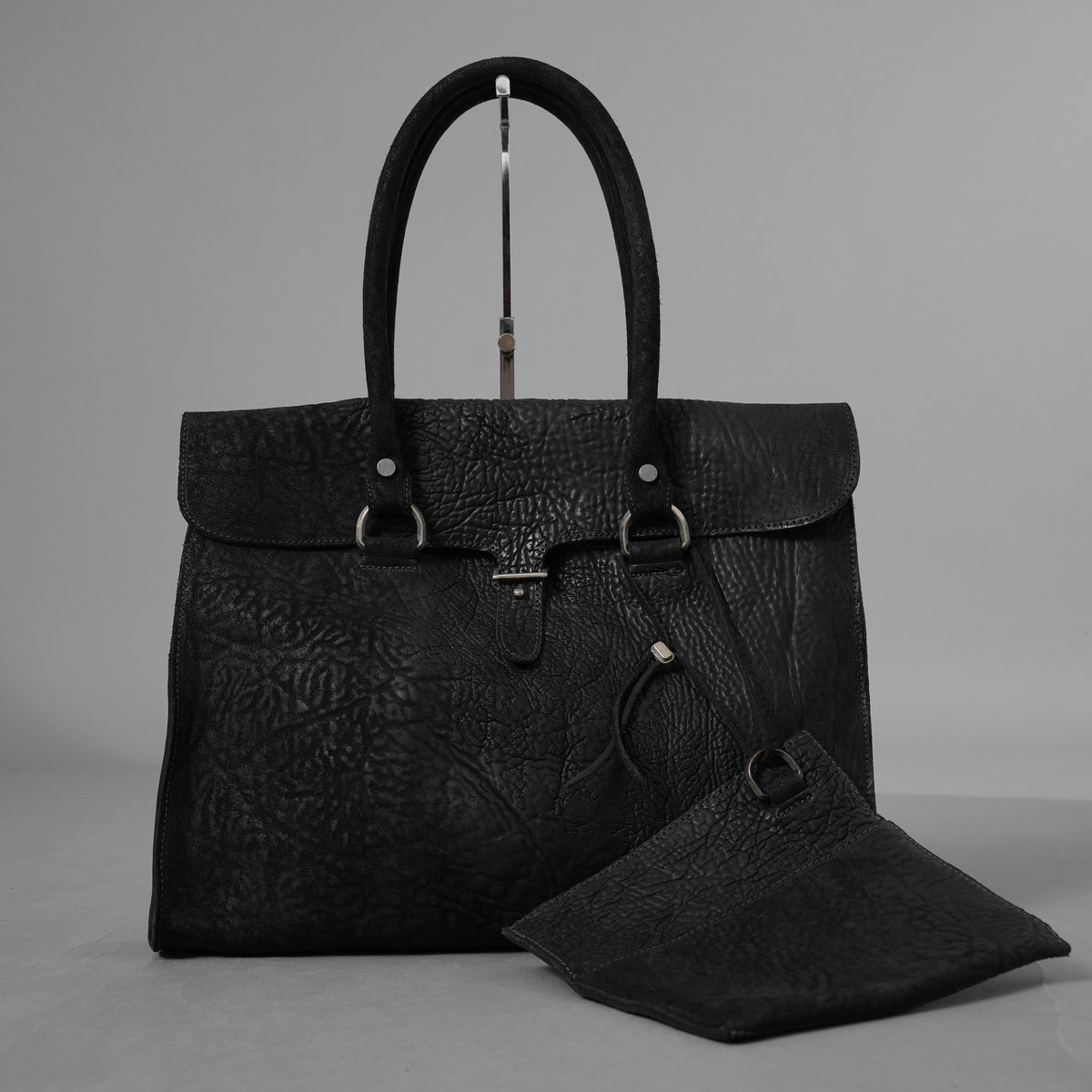 新品 incarnation インカネーション / 24SS HORSE BUTT RG LEATHER BAG TOTO WB-3 UNLINED WITH MEDIUM PURSE レザー バッグ / 13R-9780 / BLACK 352152-in-ue