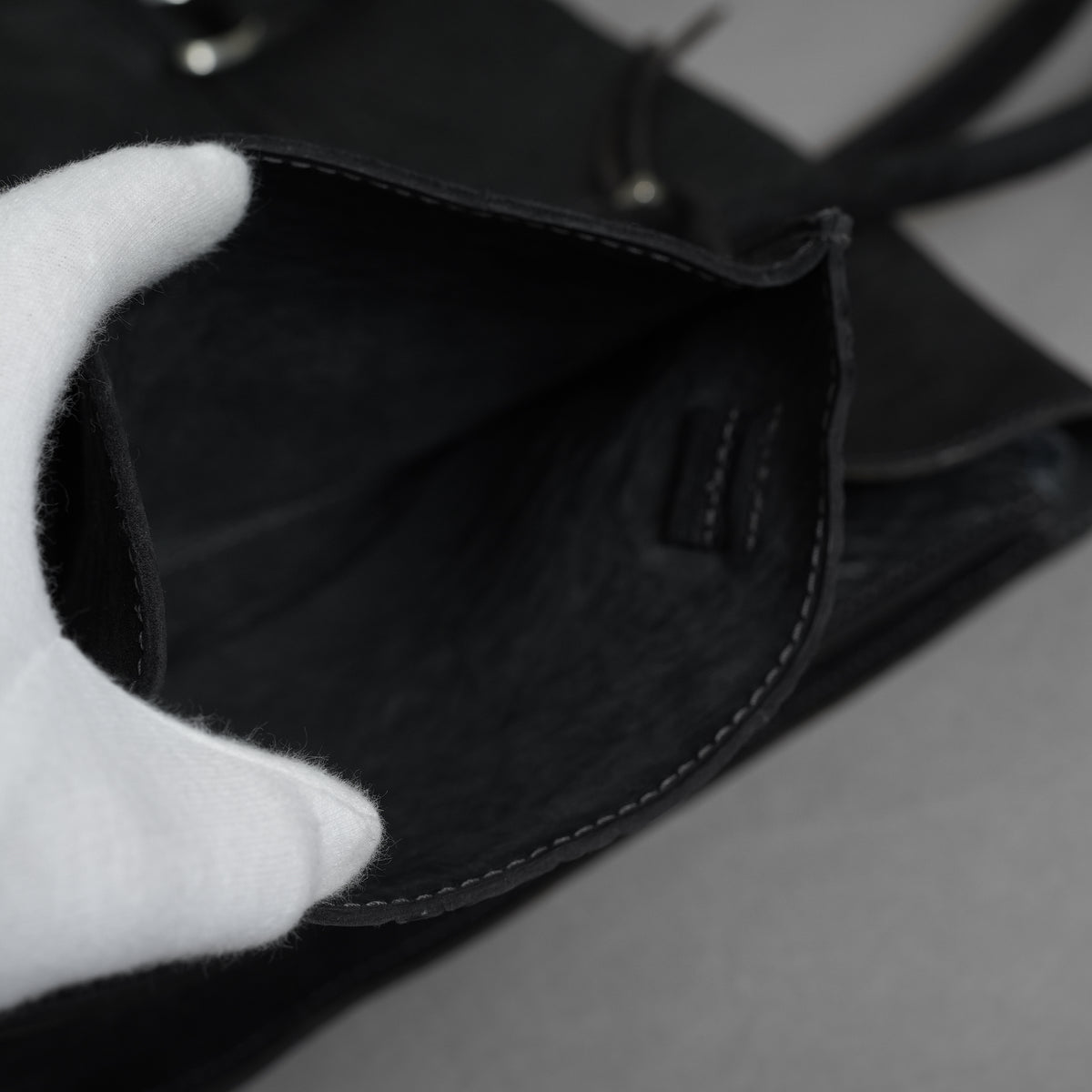 新品 incarnation インカネーション / 24SS HORSE BUTT RG LEATHER BAG TOTO WB-3 UNLINED WITH MEDIUM PURSE レザー バッグ / 13R-9780 / BLACK 352152-in-ue
