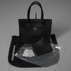 新品 incarnation インカネーション / 24SS HORSE BUTT RG LEATHER BAG TOTO WB-3 UNLINED WITH MEDIUM PURSE レザー バッグ / 13R-9780 / BLACK 352152-in-ue