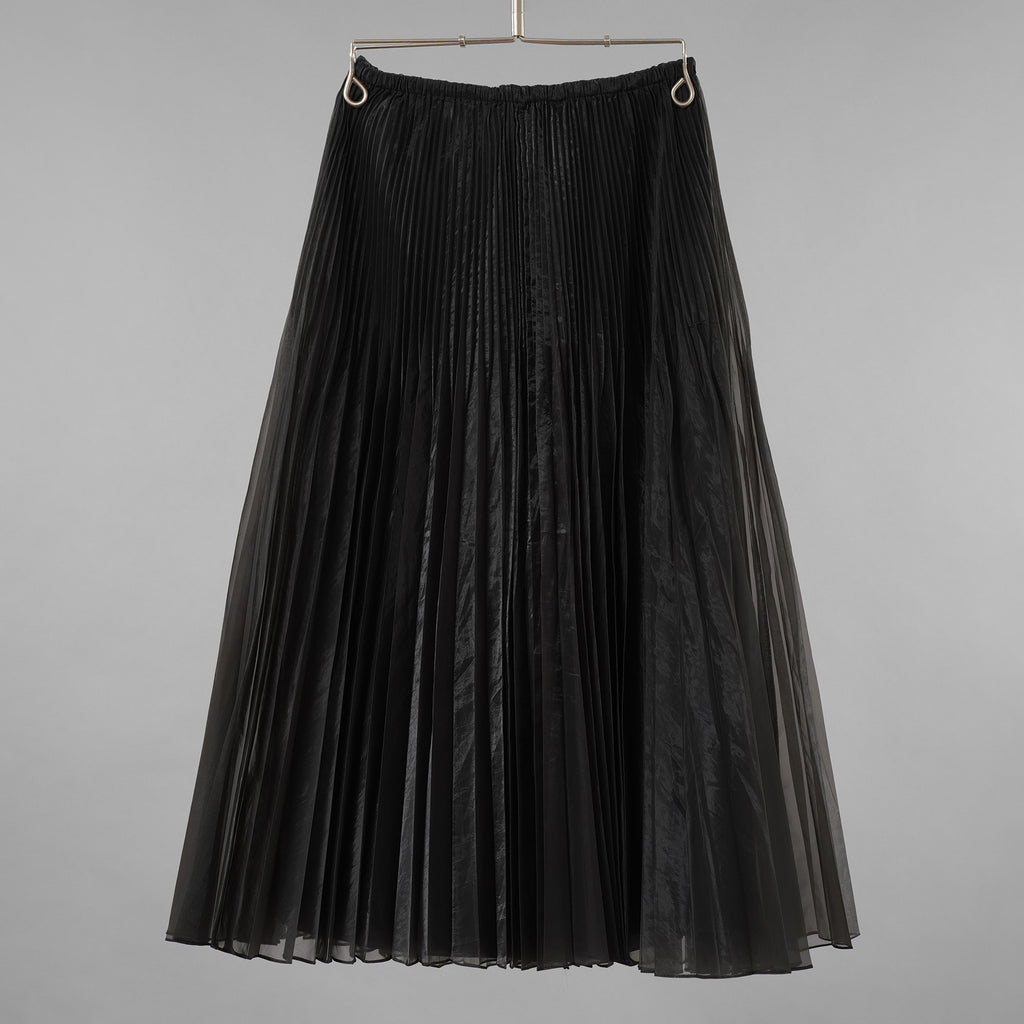 FENDI フェンディ / 美品 19AW ロング プリーツ スカート / FQ7093 A9D0 / size 38 (BLACK) レディース