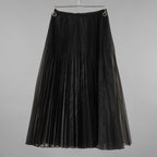 FENDI フェンディ / 美品 19AW ロング プリーツ スカート / FQ7093 A9D0 / size 38 (BLACK) レディース