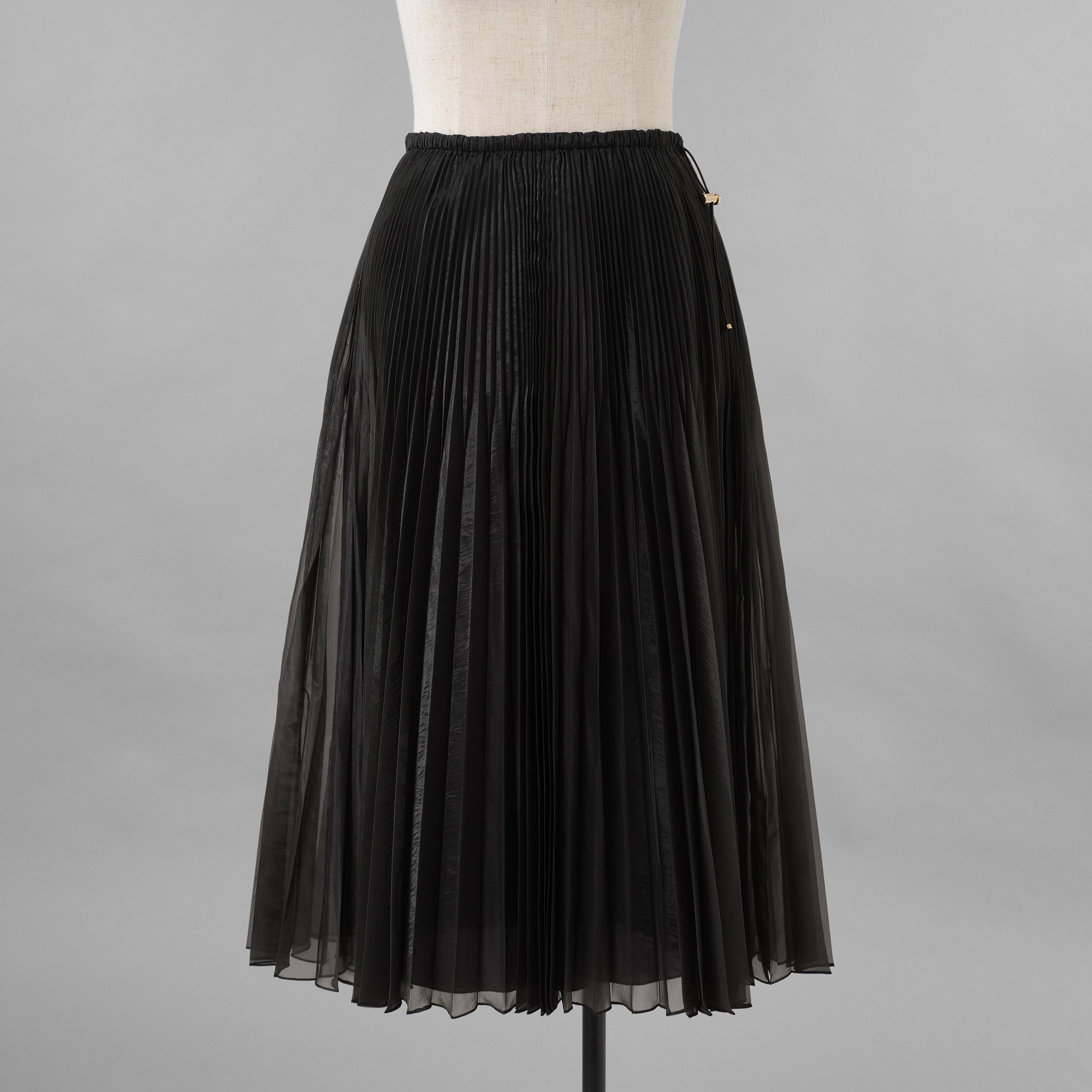 FENDI フェンディ / 美品 19AW ロング プリーツ スカート / FQ7093 A9D0 / size 38 (BLACK) レディース