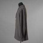 LEMAIRE ルメール / 美品 21AW silk tie neck shirs シルク タイネックシャツ 長袖シャツ / M213 SH174 LF634 / size 48 (CHARCOAL GRAY)  352131-in-ue