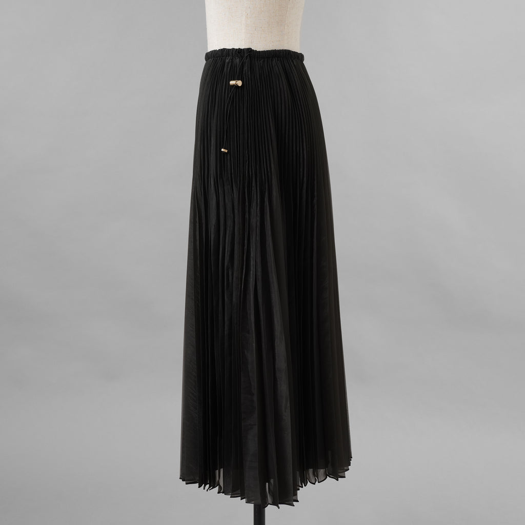 FENDI フェンディ / 美品 19AW ロング プリーツ スカート / FQ7093 A9D0 / size 38 (BLACK) レディース