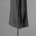 LEMAIRE ルメール / 美品 21AW silk tie neck shirs シルク タイネックシャツ 長袖シャツ / M213 SH174 LF634 / size 48 (CHARCOAL GRAY)  352131-in-ue