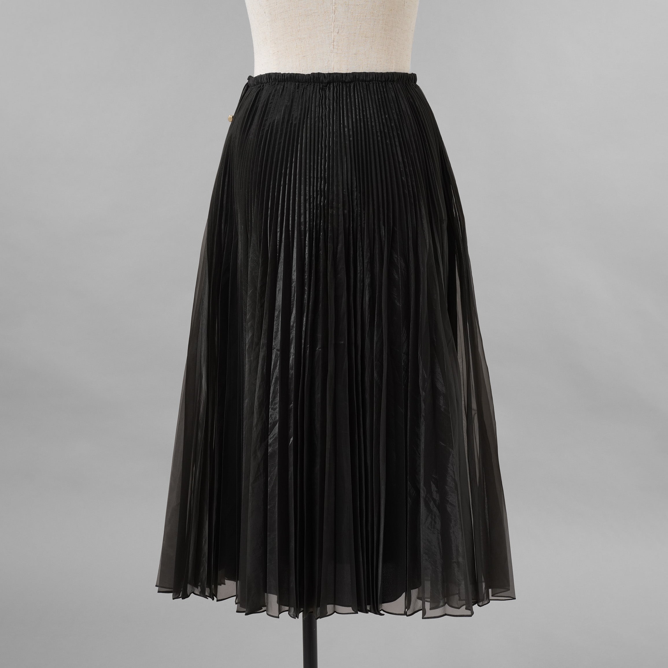 FENDI フェンディ / 美品 19AW ロング プリーツ スカート / FQ7093 A9D0 / size 38 (BLACK) レディース