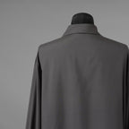 LEMAIRE ルメール / 美品 21AW silk tie neck shirs シルク タイネックシャツ 長袖シャツ / M213 SH174 LF634 / size 48 (CHARCOAL GRAY)  352131-in-ue