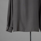 LEMAIRE ルメール / 美品 21AW silk tie neck shirs シルク タイネックシャツ 長袖シャツ / M213 SH174 LF634 / size 48 (CHARCOAL GRAY)  352131-in-ue