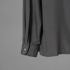 LEMAIRE ルメール / 美品 21AW silk tie neck shirs シルク タイネックシャツ 長袖シャツ / M213 SH174 LF634 / size 48 (CHARCOAL GRAY)  352131-in-ue
