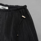 FENDI フェンディ / 美品 19AW ロング プリーツ スカート / FQ7093 A9D0 / size 38 (BLACK) レディース